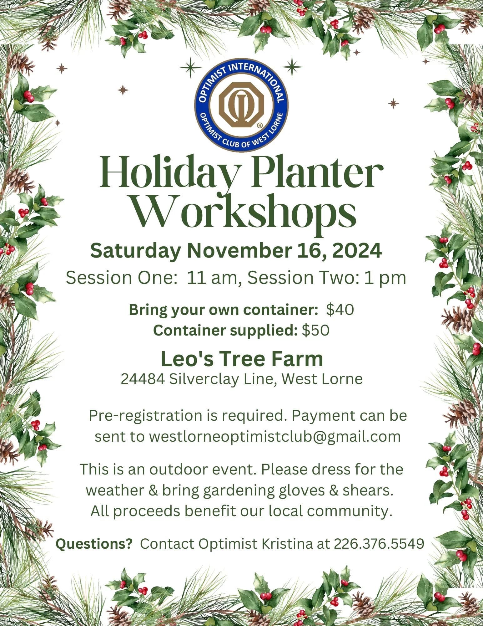 Make and Take Christmas Planters